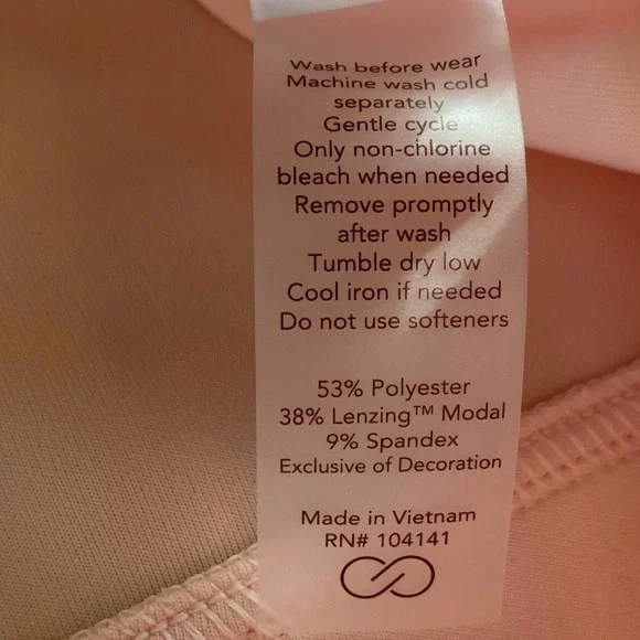 Calia Women's Sandwash Scuba Long-Sleeved Pullover Size M Pale Pink Cropped NWT - Picture 6 of 6